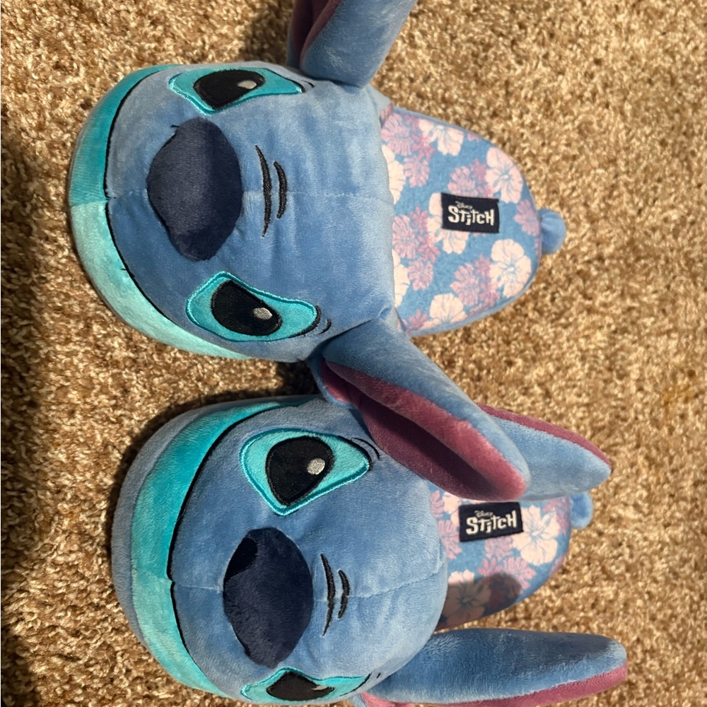 Disney Blue and Pink Floral Slippers